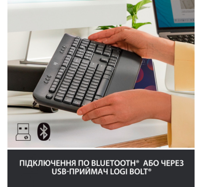 Клавіатура Logitech Signature K650 USB/Bluetooth UA Graphite (920-010945)