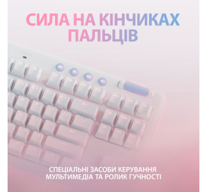 Клавіатура Logitech G715 Aurora Wireless Gaming GX Brown Lightspeed/Bluetooth UA Off-White (920-010465)