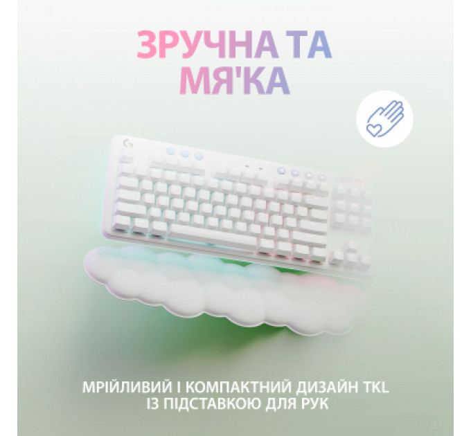 Клавіатура Logitech G715 Aurora Wireless Gaming GX Brown Lightspeed/Bluetooth UA Off-White (920-010465)