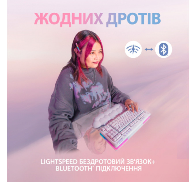 Клавіатура Logitech G715 Aurora Wireless Gaming GX Brown Lightspeed/Bluetooth UA Off-White (920-010465)