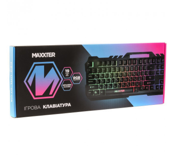 Клавіатура Maxxter KBG-UML-01-UA USB Black (KBG-UML-01-UA)