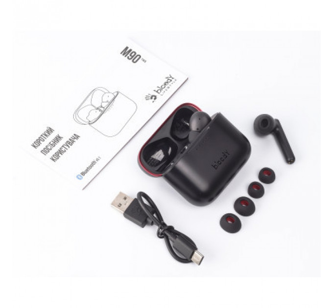 Навушники A4Tech Bloody M90 Black+Red