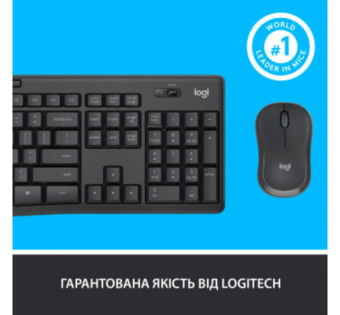 Комплект Logitech MK295 Silent UA Graphite (920-009800)