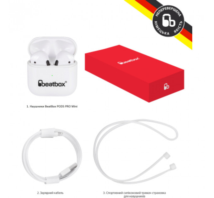 Навушники BeatBox PODS PRO Mini White (bbppromw)