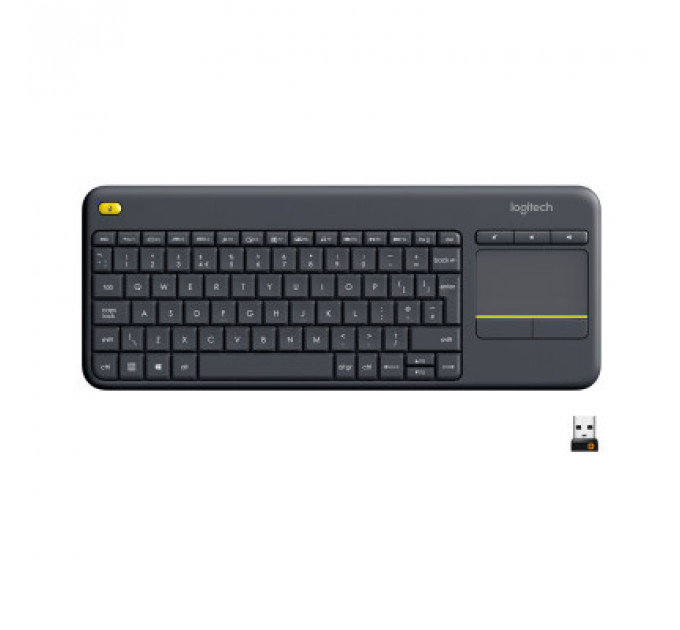 Клавіатура Logitech K400 Plus Touch Wireless UA Black (920-007145)