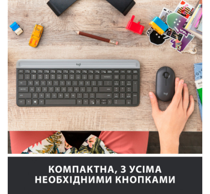 Комплект Logitech MK470 Slim Wireless UA Graphite (920-009204)