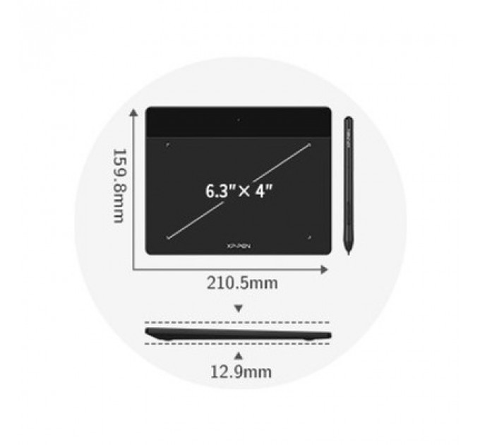 Графічний планшет XP-Pen Deco Fun S Black (Deco Fun S_BK)