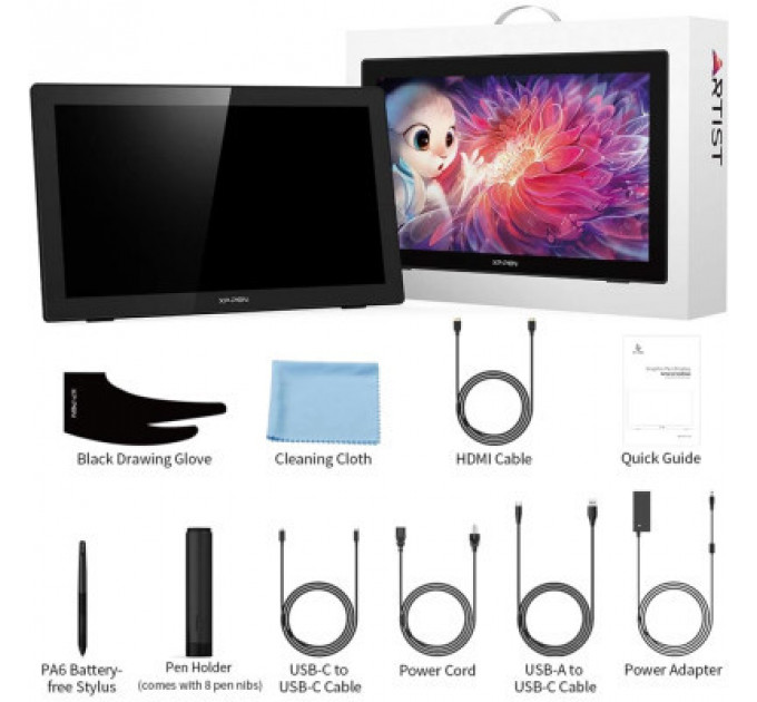 Планшет-монітор XP-Pen Artist 22 (2nd Generation) Black (ArtistCD220F_EU)