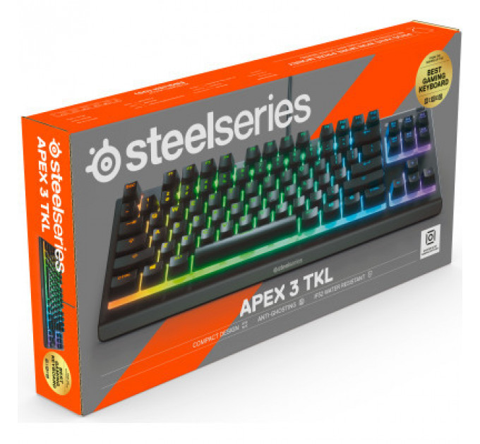 Клавіатура SteelSeries Apex 3 TKL USB UA Black (SS64817)