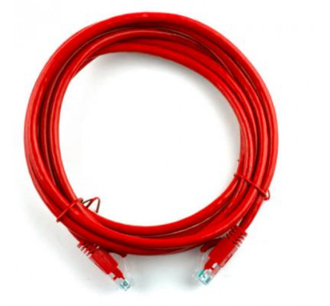 Патч-корд 2м, RJ-45, Cat.5e, CU, мідь, червоний Ritar (PCR-CU/2Rd / 04276)