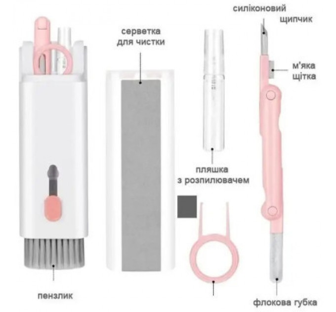 Універсальний чистячий набір XoKo Clean set 100 Pink (XK-CS100-PI)