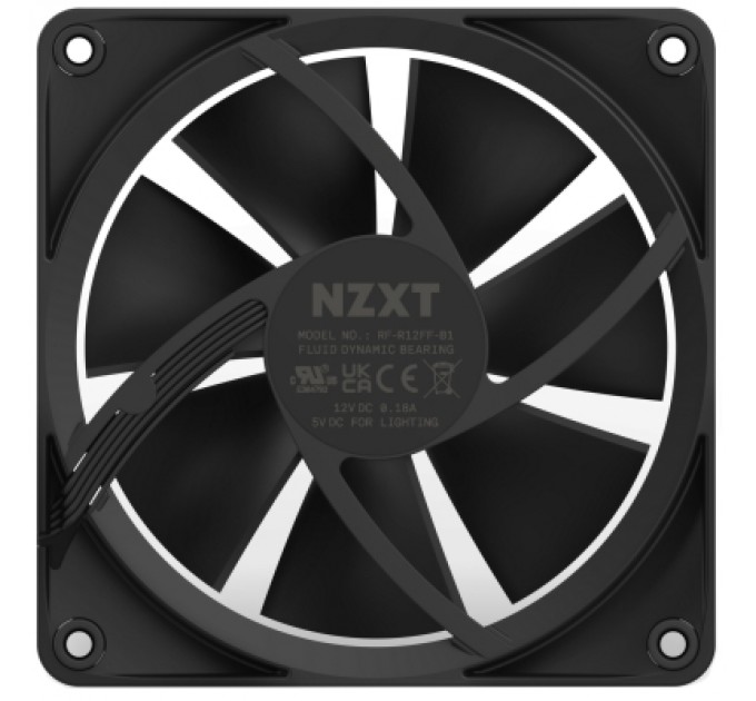 NZXT Кулер до корпусу NZXT F120RGB Single (Black) (RF-R12SF-B1)