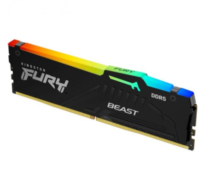 Kingston Fury (ex.HyperX) Модуль пам'яті для комп'ютера DDR5 16GB 6000 MHz Beast RGB AM5 Black Kingston Fury (ex.HyperX) (KF560C36BBEA-16)