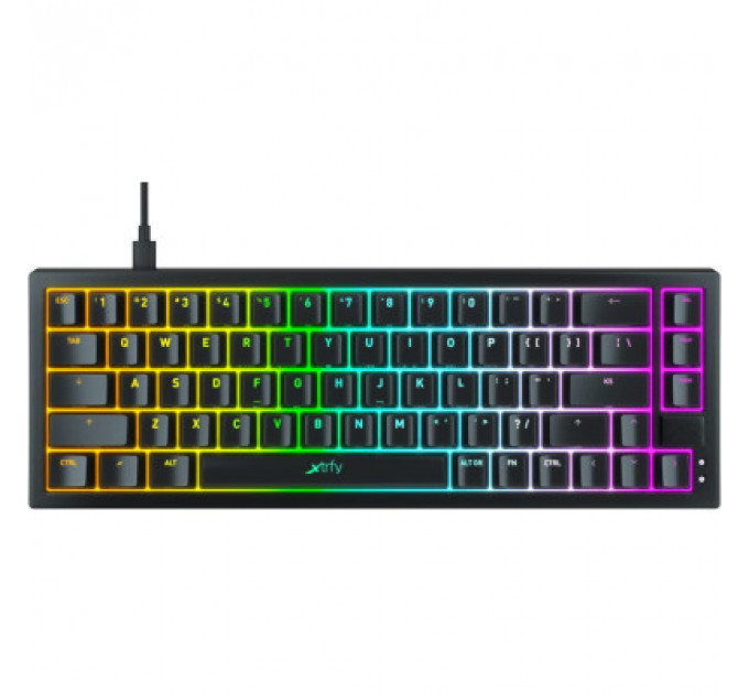 Клавіатура Xtrfy K5 68 keys Kailh Red Hot-swap RGB UA Black (K5-RGB-CPT-BLACK-R-UKR)