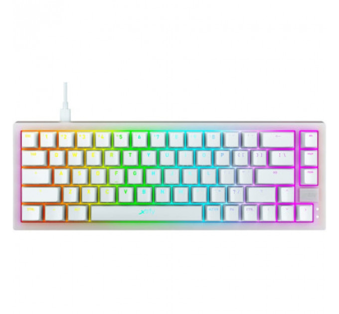 Клавіатура Xtrfy K5 68 keys Kailh Red Hot-swap RGB UA White (K5-RGB-CPT-TPWHITE-R-UKR)
