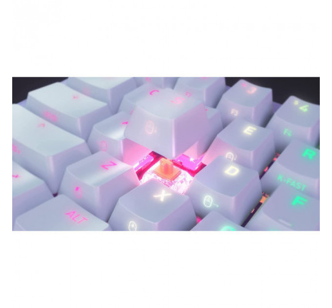 Клавіатура Xtrfy K5 68 keys Kailh Red Hot-swap RGB UA White (K5-RGB-CPT-TPWHITE-R-UKR)