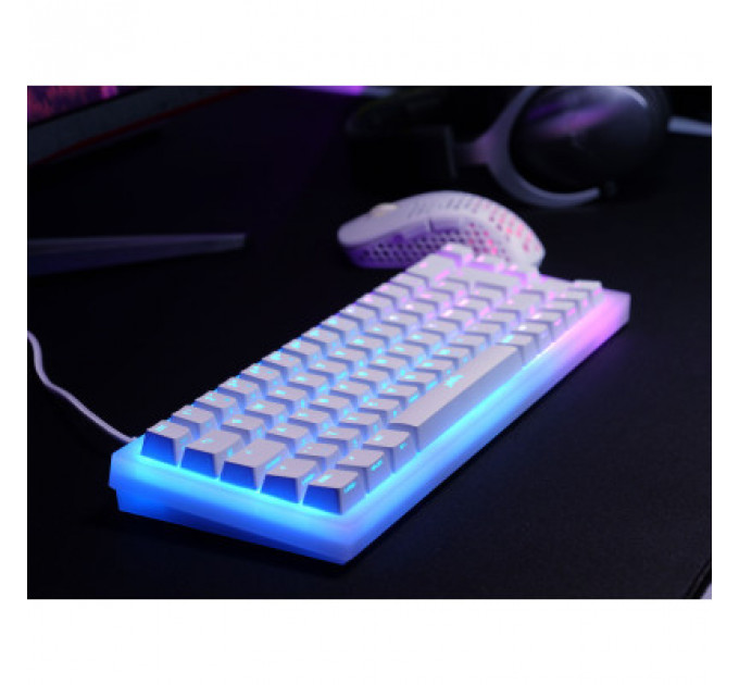 Клавіатура Xtrfy K5 68 keys Kailh Red Hot-swap RGB UA White (K5-RGB-CPT-TPWHITE-R-UKR)
