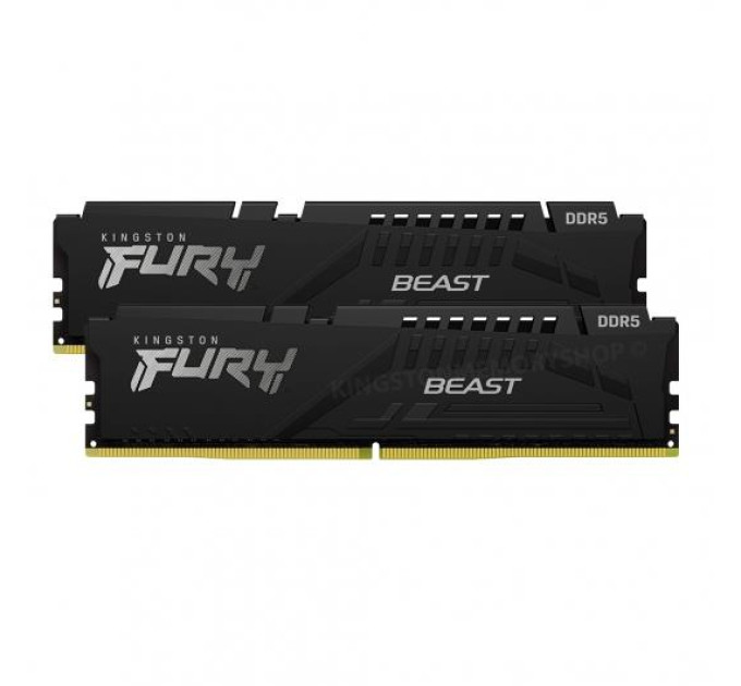 Kingston Fury (ex.HyperX) Модуль пам'яті для комп'ютера DDR5 32GB (2x16GB) 5600 MHz FURY Beast RGB Kingston Fury (ex.HyperX) (KF556C40BBAK2-32)