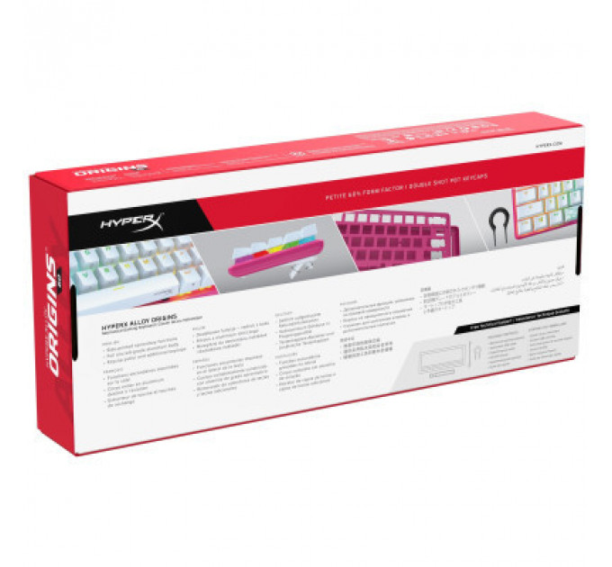 Клавіатура HyperX Alloy Origins 60 Pink (572Y6AA)