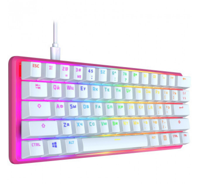 Клавіатура HyperX Alloy Origins 60 Pink (572Y6AA)