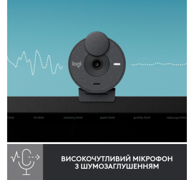 Веб-камера Logitech Brio 300 FHD Graphite (960-001436)