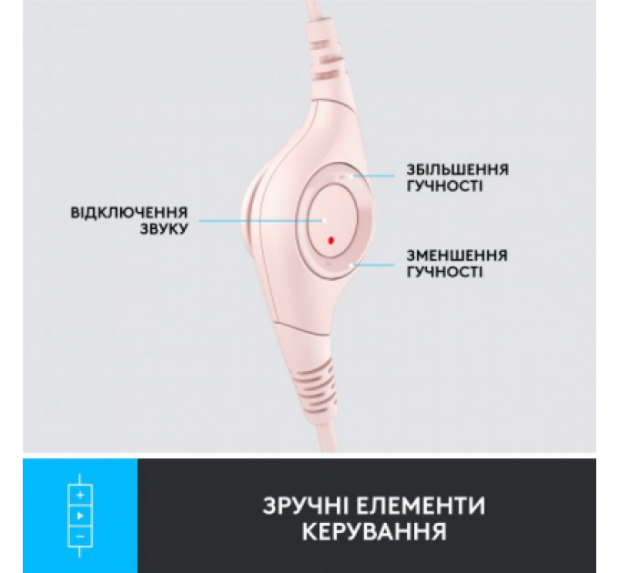 Навушники Logitech H390 USB Rose (981-001281)