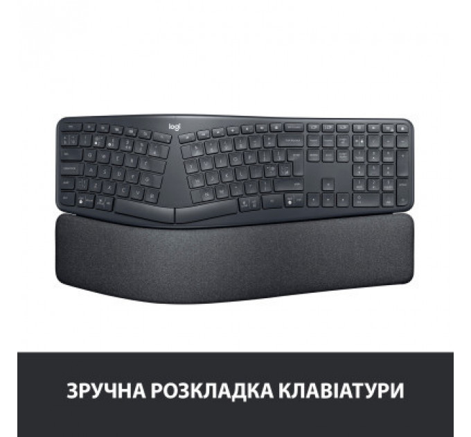 Клавіатура Logitech ERGO K860 for Business Bluetooth/Wireless UA Black (920-010352)