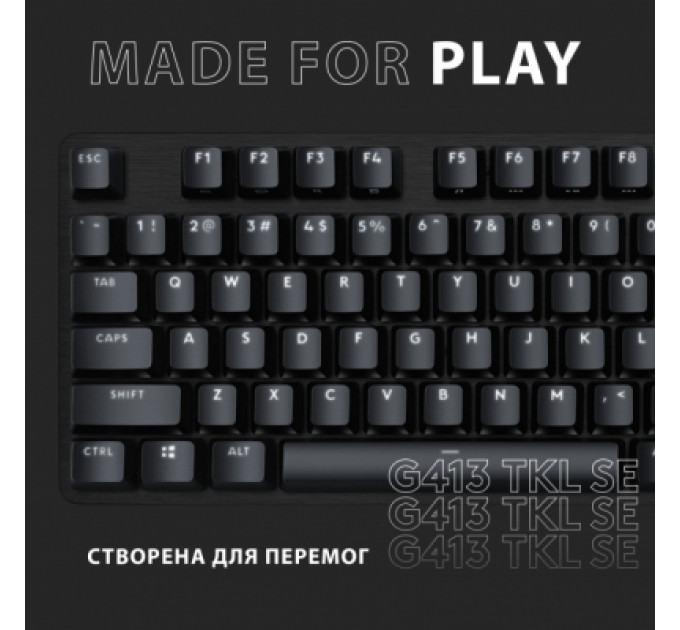 Клавіатура Logitech G413 TKL SE Mechanical Tactile Switch USB UA Black (920-010446)
