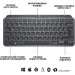 Клавіатура Logitech MX Keys Mini Wireless Illuminated UA Graphite (920-010498)