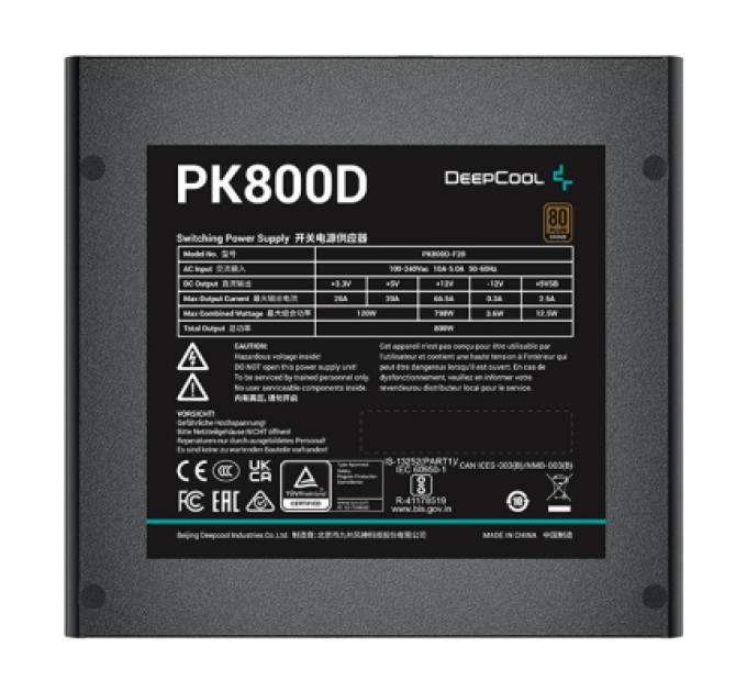Deepcool Блок живлення Deepcool 800W PK800D (R-PK800D-FA0B-EU)