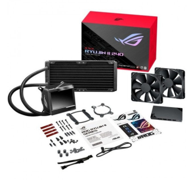 Система рідинного охолодження ASUS ROG RYUJIN II 240 LGA 115x,1700, 2011, 2011-3, 2066AMD AM4, TR4* OLED-дисплей вентил (90RC00A0-M0UAY0)