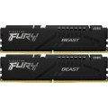 Kingston Fury (ex.HyperX) Модуль пам'яті для комп'ютера DDR5 64GB (2x32GB) 5600 MHz FURY Beast Black Kingston Fury (ex.HyperX) (KF556C40BBK2-64)