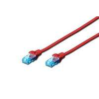 Патч-корд 1м, UTP, cat.5e, AWG 26/7, CCA, PVC, red Digitus (DK-1512-010/R)