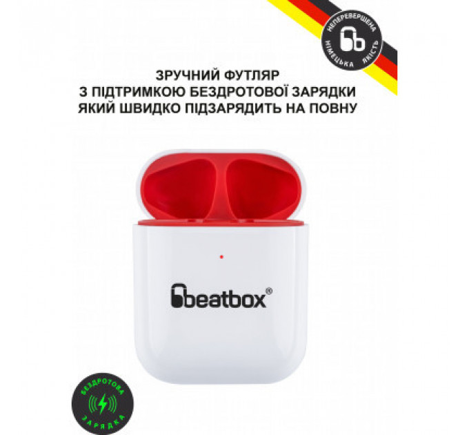 Навушники BeatBox PODS AIR 2 Wireless Charging White-Red (bbpair2wcwr)