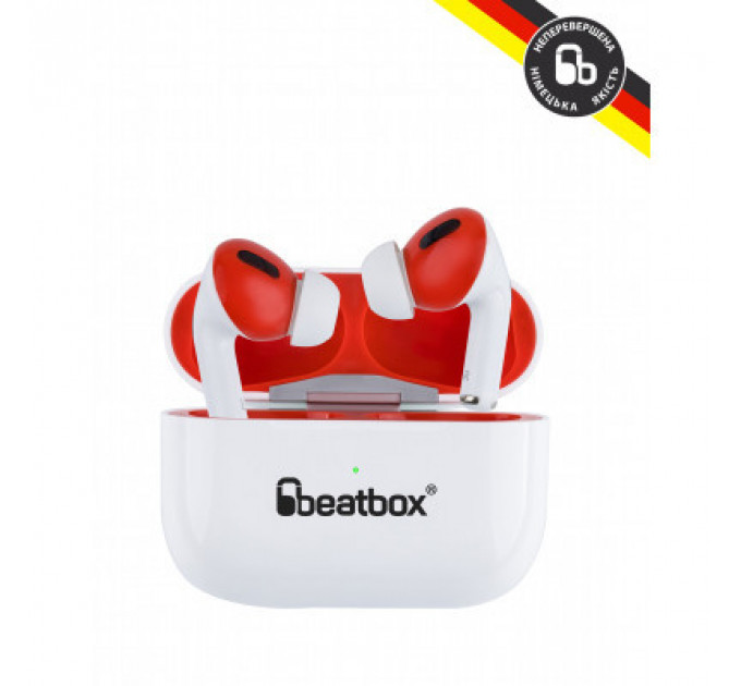 Навушники BeatBox PODS PRO 1 Wireless Charging White-Red (bbppro1wcwr)