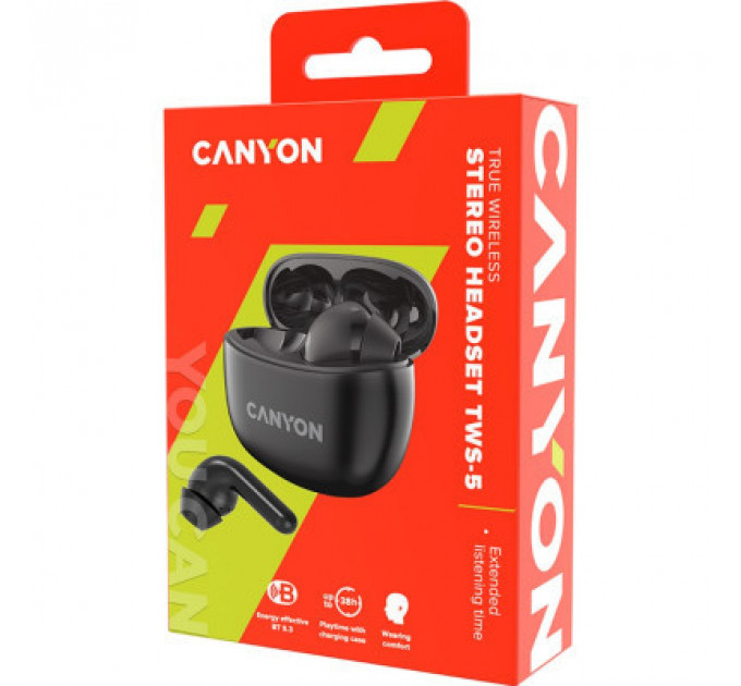 Навушники Canyon TWS-5 Black (CNS-TWS5B)