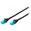 Digitus Патч-корд 1м, UTP, cat.5e, AWG 26/7, CCA, PVC, black Digitus (DK-1512-010/BL)