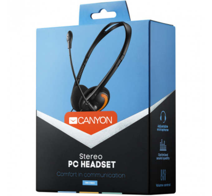 Навушники Canyon HS-01 Black-Orange (CNS-CHS01BO)