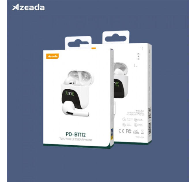 Навушники Proda Azeada Lingcon 4th Mini TWS BT-112 White (PRD-BT112WT)
