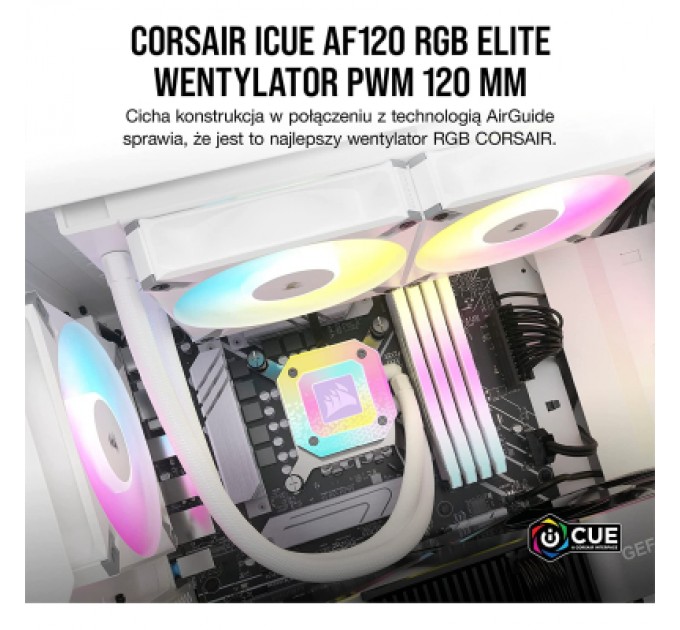 Corsair Кулер до корпусу Corsair AF120 RGB Elite White (CO-9050157-WW)