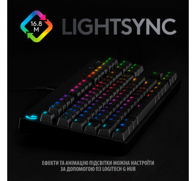 Клавіатура Logitech G PRO Mechanical Gaming USB UA Black (920-009392)