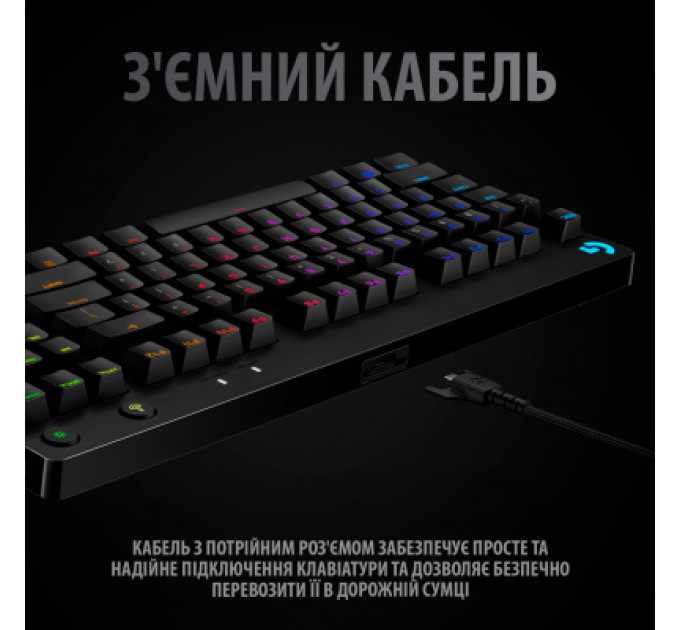 Клавіатура Logitech G PRO Mechanical Gaming USB UA Black (920-009392)