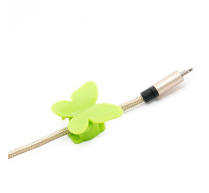 Тримач для кабелю Extradigital CC-948 Cable Clips butterfly, Green (KBC1713)