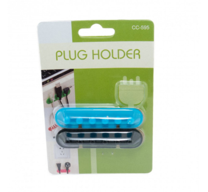 Тримач для кабелю Extradigital CC-595 Cable Clips, Black/Blue (KBC1725)