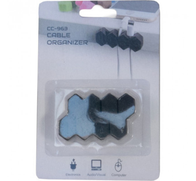 Тримач для кабелю Extradigital CC-963 Cable Clips, Black (KBC1808)