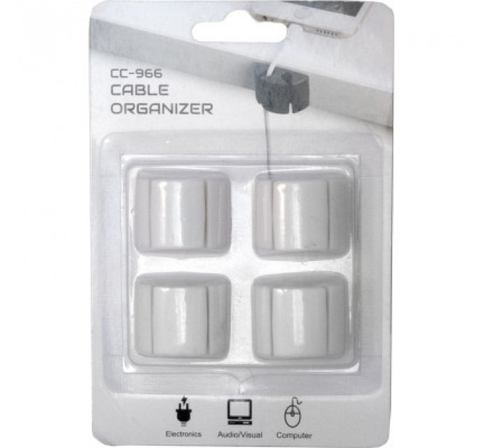 Тримач для кабелю Extradigital CC-966 Cable Clips, White (KBC1883)