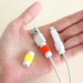 Тримач для кабелю Extradigital Cable Clips Savior for Aplle iPhone, захист від заломів, Red (KBC1738)