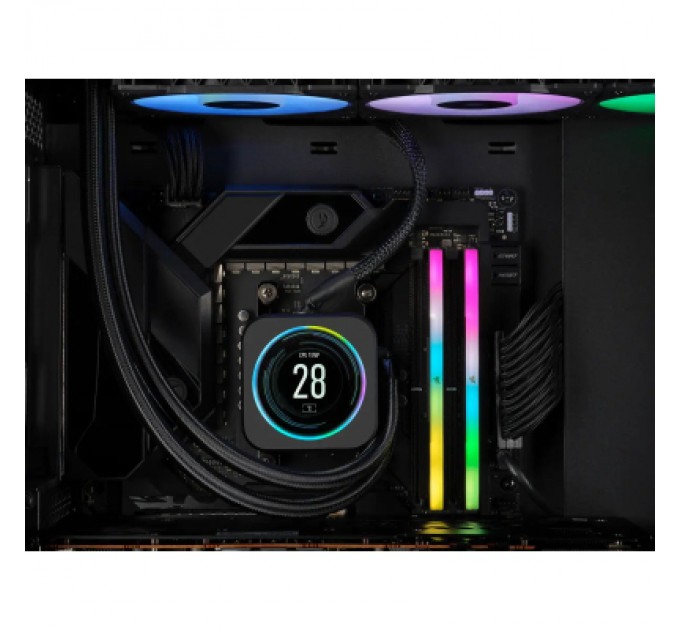 Corsair Модуль пам'яті для комп'ютера DDR5 32GB (2x16GB) 6000 MHz Vengeance RGB Black Corsair (CMH32GX5M2B6000C40)