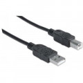 Кабель для принтера USB 2.0 AM/BM 1.8m Manhattan (333368)