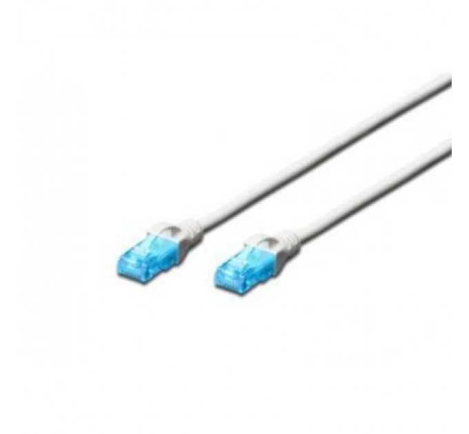Digitus Патч-корд 5м, UTP, cat.5e, AWG 26/7, CCA, PVC, white Digitus (DK-1512-050/WH)